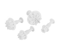 Alomejor Moules de Décoration de Gâteaux à Motifs Floraux, Fondant Facile à Utiliser pour Bricolage, Fournitures de Cuisine, 4 Pièces