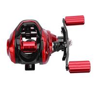 Alomejor Moulinet de Pêche Baitcasting, Construction Métallique, 18 + 1 Roulements, Système de Freinage de 8 Kg, pour la Pêche au Spinning et en Eau Salée (Main Droite)