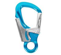 Alomejor Mousquetons 35KN avec Boucle Anti-Chute, pour l'escalade, L'alpinisme, Le Sauvetage, Le Travail Aérien (Bleu Ciel, Argent)