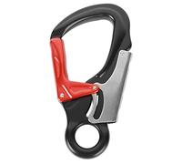 Alomejor Mousquetons 35KN avec Boucle Anti-Chute, pour l'escalade, L'alpinisme, Le Sauvetage, Le Travail Aérien (Noir Rouge)