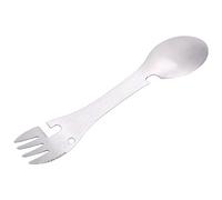Alomejor Multifonction Cuillère Fourchette 5 en 1 Portable Bouteille Ouvre-Coupe en Dents De Scie pour Camping Pique-Nique