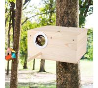 Alomejor Nichoir à Oiseaux avec Support - Facile à Voir et à Nettoyer - Convient pour Les Calopsittes, Les Perroquets - Comprend 1 Sac d'accessoires.