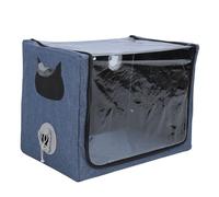 Alomejor Nid de Nébuliseur Portable à Double Trou pour Animaux de Compagnie, Boîte D'atomisation Spacieuse et Sûre pour la Maison, Chambre à Oxygène Pliable pour Chat et Chien pour Un Transport