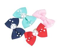 Alomejor Nœud Papillon en Poils de Chien, Incrustation de Délicats pour Le Toilettage des Animaux de Compagnie, 20 Pièces pour Yorkshire Teddy, Couleur Aléatoire