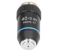 Alomejor Objectif de Microscope Achromatique, Lentille Lumineuse à Fort Grossissement 40X pour étude Scientifique, Matériau en Laiton, 20.2mm RMS