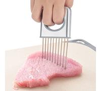 Alomejor oignon Efficace en Acier Inoxydable, Trancheur, éplucheur, Hachoir pour la Cuisine - Fabriqué en Acier Inoxydable de Haute qualité - Convient pour les Amateurs D'oignons - Argent 5,3 X 2,6