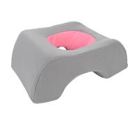 Alomejor Oreiller Face vers le Bas, Coussin D'appui-tête Creux et Doux avec Insertion de Main pour Massage en Salon, Oreiller Ergonomique en Mousse à Mémoire de Forme (Gris Rose)