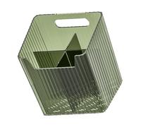 Alomejor Organisateur D'armoire à Miroir de Salle de Bain, Boîte de Rangement Divisée Transparente à Fixation Murale avec Support Adhésif pour L'organisation des Produits de Maquillage et de Soins