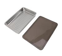 Alomejor Organisateur de Boulettes en Acier Inoxydable avec Plateau pour Spécialisation en Congélation, Excellente Conservation de la Fraîcheur, pour un Usage Domestique, 12 X 9 Pouces