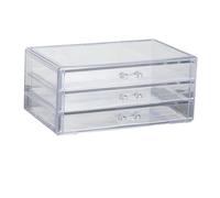 Alomejor Organisateur de Maquillage Transparent, Boîte de Rangement à Tiroir en Acrylique de Grande capacité, Conteneur de vanité de é pour L'organisation du Bureau de la Salle de Bain