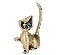 Alomejor Organisateur de Porte-bague de Style Rétro Cat God pour le Rangement de Bijoux pour Coiffeuse Cadeaux Donnant en Alliage de Zinc 2.17x0.91x3.15in