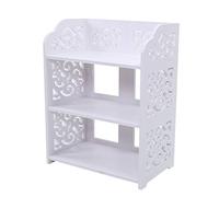 Alomejor Organisateur de Rangement pour étagère à Chaussures écologique Blanc 3 Couches pour Salon Chambre Salle de Bain Bureau 23,6"