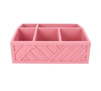 Alomejor Organisateur de Sachets de thé, Boîte de Rangement Divisée en Bois Efficace pour Sachets de thé, Tasses, élégante et Minimaliste pour la Cuisine Domestique, 29.8oz (Rose)