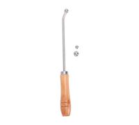 Alomejor Outil à Rouleau pour Cornet en Alliage, Outil de Réparation pour Instruments à Vent avec Poignée Ergonomique, pour Trompette Trombone Saxophone (Manche en bois)