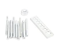 Alomejor Outil de Poinçonnage à Pression Manuelle, Conception Durable pour les Projets de Bricolage D'artisanat du Cuir avec Outils D'installation 7 Pièces