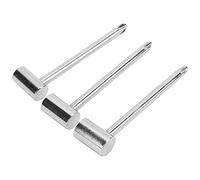 Alomejor Outil de Réglage du Manche de Guitare, Fer Durable, Ensemble de 3 Pièces pour Réparation de Guitare électrique Jackson Folk 8x2cm (Argent 6.35 MM + 7 MM + 8 Trois Ensembles)