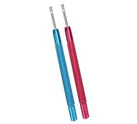 Alomejor Outil de Retrait D'aiguille de Mains de Montre, Acier allié Durable Bleu Rouge 2 Pièces pour Accessoire de Réparation de Montre Professionnel