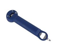 Alomejor Ouvre-bocal Réglable en Acier Inoxydable, Ouvre-boîte Effort pour les Mains Faibles (BLUE)