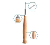 Alomejor pain Précis de qualité Supérieure avec Revêtement en Cuir pour des Résultats de Notation Soignés pour les Amateurs de Pâtisserie en Acier Inoxydable (Couleur du bois)