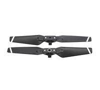 Alomejor Pales D'hélice Pliantes pour Drone Spark, avec Conception à Dégagement Rapide pour Un Rangement et Une Installation Faciles, Matière Plastique, 2 Pièces (Bord Noir argenté)