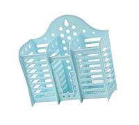 Alomejor Panier D'égouttage de Porte-couverts Creux Mural en Plastique pour L'organisation de la Cuisine, Rangement D'ustensiles Peu Encombrant pour la Cuisine à Domicile, 7,0x2,8x6,7 Pouces (BLUE)