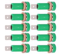 Alomejor Panneau Adaptateur Banane Compact 10 Pièces avec de Bonnes Performances de Transmission pour Instruments électroniques-connecteurs de Prise de Poste de Liaison Fiables (Green)