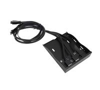 Alomejor Panneau Avant de 3.5 Pouces pour Baie de Disquette USB A et Type C, Transfert de Données à Grande Vitesse pour la Configuration du Bureau à Domicile, Matériau de Coque en Fer