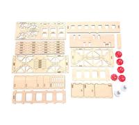 Alomejor Parcours sur Chenilles RC, Jeu d'obstacles en Bois pour LDARC X43 M58, Bloc Routier à Assemblage Facile pour Le Plaisir des Courses RC