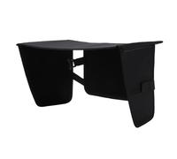 Alomejor Pare-Soleil Pliable et Réglable pour Ordinateur Portable, Pare-Soleil pour écran de confidentialité, Tissu Oxford Noir pour Le Travail en Extérieur, Ajustement Universel (L : Convient aux