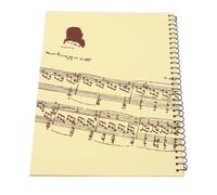 Alomejor Partitions de Musique Livre de Notation Musicale 50 Pages Carnet de Musiciens Papier à écrire pour les Musiciens(Yellow Music Score)