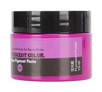 Alomejor Pâte Pigmentée de Résine Fluorescente, Colorant de Résine Hautement concentré pour Bricolage, Bijoux Artisanaux, 50g (violet fluo)