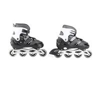 Alomejor Patins à Roues Alignées Bleus Réglables Unisexes, Triple Protection pour Garçons et Filles, Patins de Fitness pour Une Conduite en Douceur (Black)