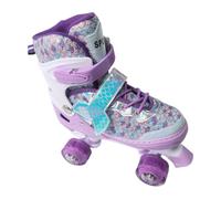 Alomejor Patins à roulettes Réglables pour Enfants, Conception en écailles de Poisson avec Roulements ABEC et Roues LED en PU, Triple Protection de la Cheville pour Garçons et Fil (S)