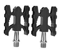Alomejor Pédale de Vélo Pliante, Conception Creuse Légère, Pédale Antidérapante en Alliage D'aluminium avec Trois Options de Couleurs pour Vélo Pliant, de Montagne, de Route, (Black)