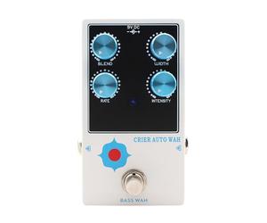 Alomejor Pédale D'effets Bass Auto Wah, Pédale Compacte True Bypass avec Réponse Dynamique de Contrôle à 4 Boutons pour Guitare Basse