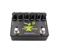 Alomejor Pédale D'effets Guitare BOOST TOP Metal, Effet Heavy Metal avec égaliseur 3 Bandes, Médiums Accentués pour des Basses Percutantes, Aigus Cristallins et Large Plage de Distorsion,