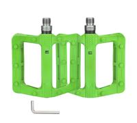 Alomejor Pédales de Vélo de Montagne, Plate-Forme de 111 Mm, Pédales en Acier en Nylon de 360 g avec Clous Antidérapants et Roulements du Haute Vitesse pour Vélo de Route, de (Green)