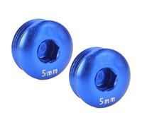Alomejor Pédales de Vélo en Alliage en Aluminium Pédales Cycle de Vélo Capuchon à Vis M14 avec Diamètre Interne de 14 Mm pour Une Course et Une durabilité Lisses (Blue)