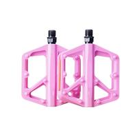 Alomejor Pédales de Vélo, Pédales Légères Antidérapantes en Nylon à Double Roulement du, avec Roulements Scellés pour VTT et Vélo de Route (Pink)