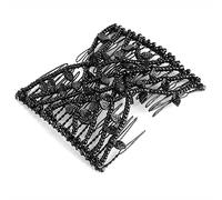 Alomejor Peigne Magique en Perles pour Femmes, Pince à Cheveux, Double épingle à Cheveux, Style Vintage pour les Types de, Accessoires pour (BLACK)