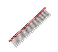 Alomejor Peigne pour Chat, Peigne D'épilation Durable en Acier Inoxydable pour le Toilettage des Chats, Conception Ergonomique pour Toutes les Races 6,3 X 1,3 Pouces (rouge)