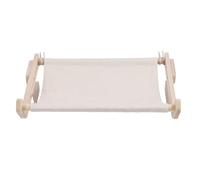 Alomejor Perchoir de Fenêtre pour Chat, Structure en Bois Robuste, Hamac Confortable pour Option de Repos, 18,90x14,96x8,27 Pouces (Grey)