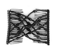 Alomejor Perles de Cheveux Magiques Faciles à Glisser, Peigne Extensible pour Femmes et Filles, Accessoire de Cheveux à la Mode pour Créer des Styles Populaires au Quotidien (BLACK)