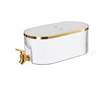 Alomejor Pichet à Eau Froide Pot à Boisson scellé de Grande capacité pour la Cuisine et la Maison, Matériau PP et PS Résistant aux Hautes Températures pour les Amateurs de thé (blanc élégant)