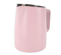 Alomejor Pichet à Mousse de Lait en Acier Inoxydable, Pichet à Latte Art de 450ml pour la Cuisine Barista à Domicile (Rose)