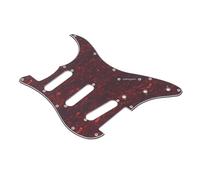 Alomejor Pickguard de Guitare 11 Trous, Plaque à Gratter SSS avec Blindage en Feuille D'aluminium pour Guitare électrique, Noir (rouge)