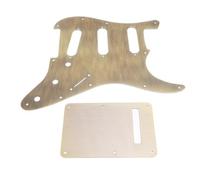 Alomejor Pickguard pour Guitare électrique, Ensemble de Plaques de Protection de Micro SSS en Alliage de Bronze pour Joueurs de Guitare électrique à Bobine Unique