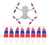 Alomejor Pièces de Drone Pièces de Rechange avec Flux Stable pour Mini, 8 Pcs/12 Vis dans et Couleurs Bleues, Facile à Installer (Rouge Bleu)