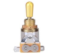 Alomejor Pièces de Guitare électrique EPI, Interrupteur à Bascule, Conversion de tonalité à 3 Positions, Accessoires de Ramassage de Manette de Vitesse pour Matériau Jaune de Type (chapeau d'or)