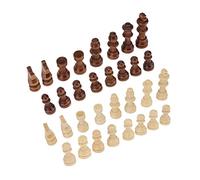 Alomejor Pièces D'échecs Précises Imitation en Plastique en Bois Clair 32 Pc Set pour Les Jeux de Puzzle Rassemblements de Famille
